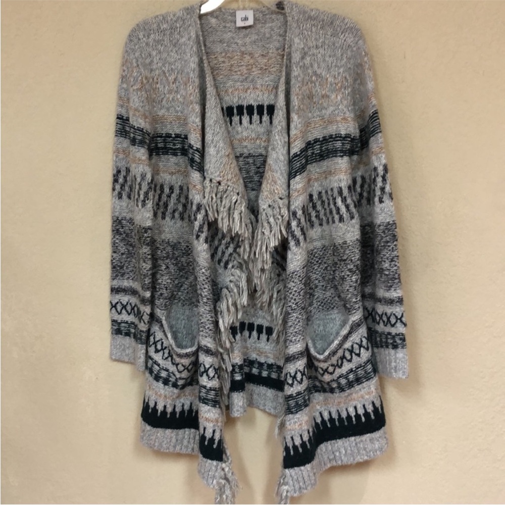 Cabi Multicolor Patterned Cardigan - image 3